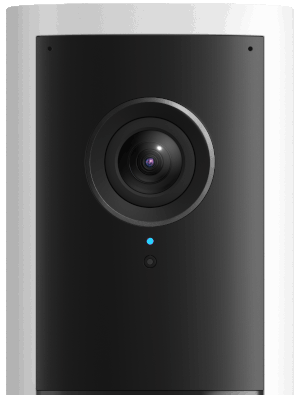 Outdoor Cam Pro during firmware updates with blue light flashing twice, then staying on for two seconds.