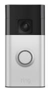 Animation of Ring Video Doorbell with blue circle light flashing slowly; factory reset light pattern.