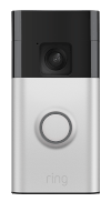 Animation of Ring Video Doorbell with white circle light flashing repeatedly; updating firmware light pattern.