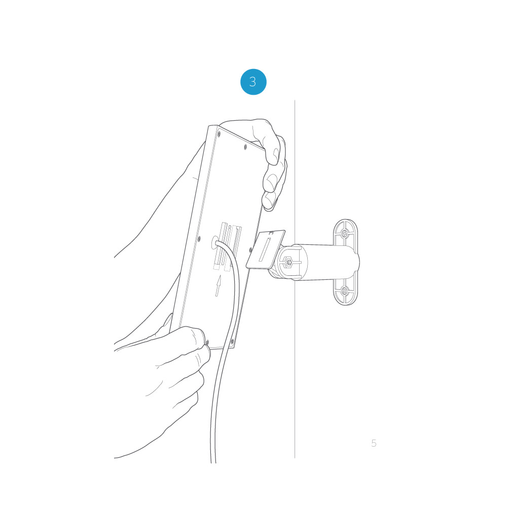Illustration of hands adjusting a mounted solar panel to change the angle.