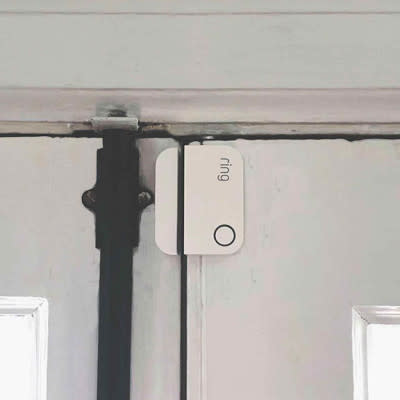 Contact Sensor (2nd Gen) mounted at top of French door.