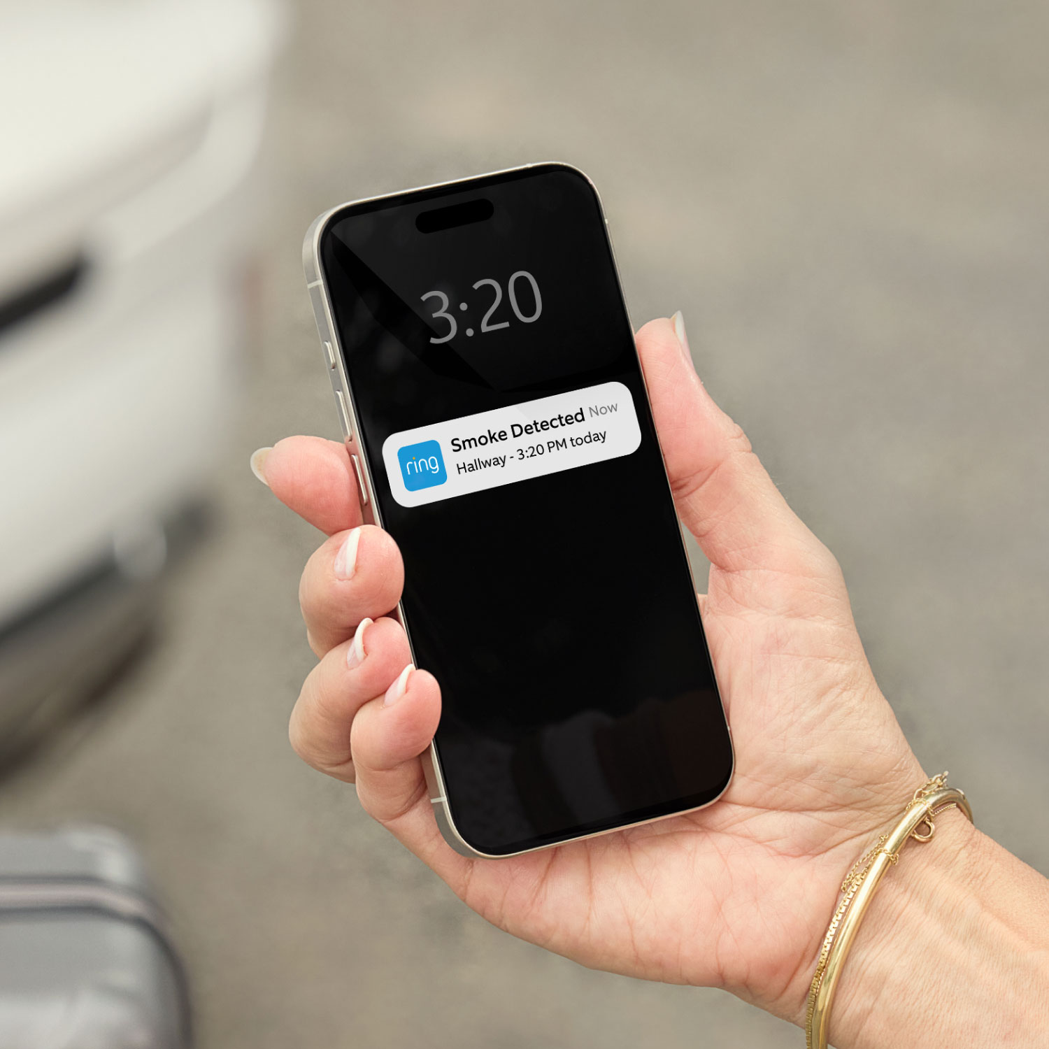 Kidde Wired Smart Smoke Alarm - KIDDE Smart Smoke Alarm sending notification alerts to smart phone.