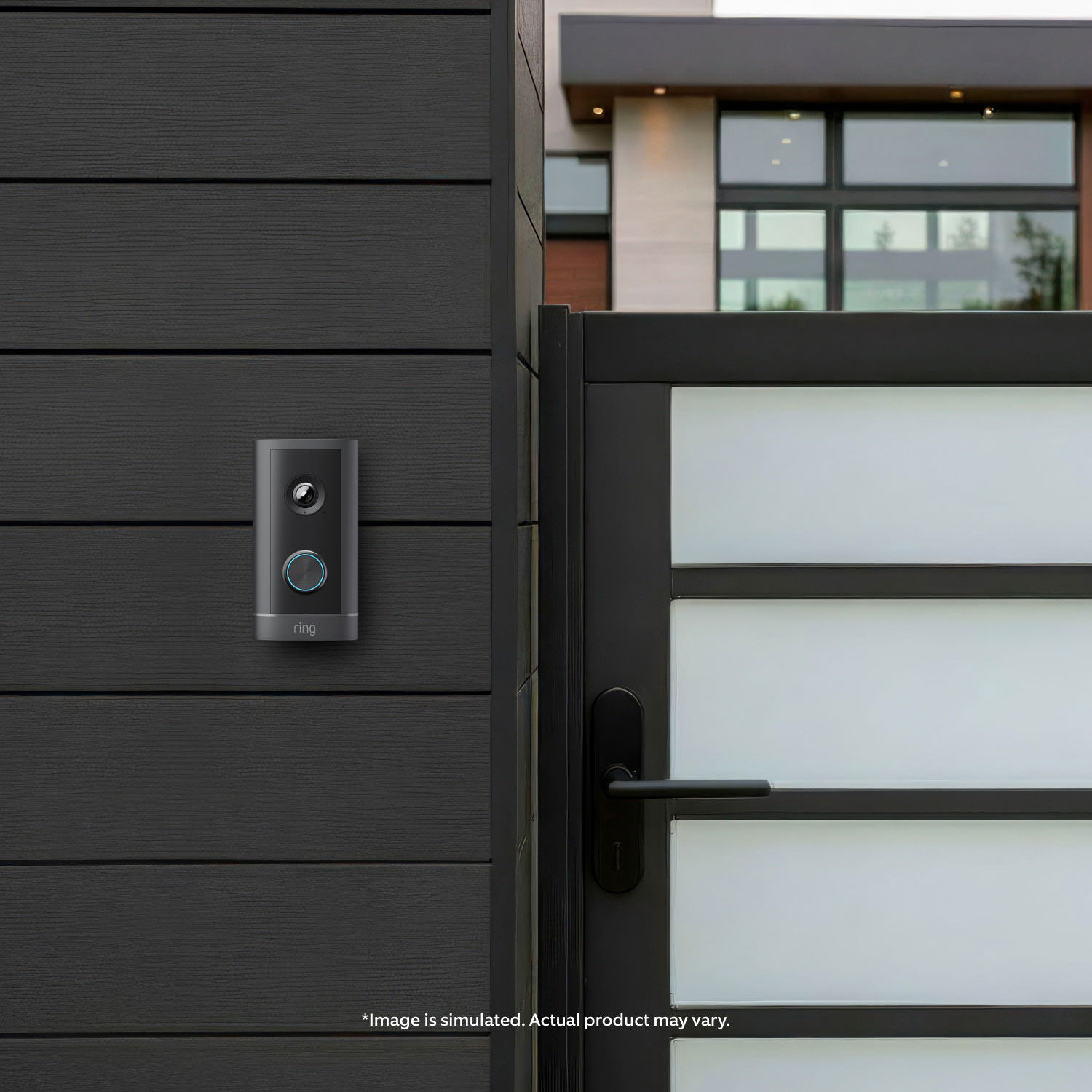 Wired Doorbell Elite (Newest Model) - Wired Doorbell Elite (2nd Gen) mounted to exterior of a building.