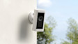 White Ring Security Camera mounted on exterior wall