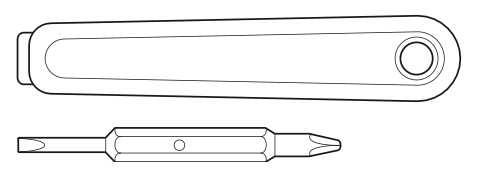 Illustration of the Ring screwdriver included with the Floodlight Cam Pro (Gen 2).