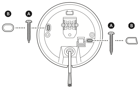 Illustration showing to install the mounting plate with the UP arrow pointing up.