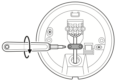 Illustration showing to attach the pressing plate over the wire insulation and not over the individual wires.