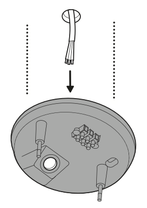 Illustration showing to remove your existing floodlight and disconnect the wires.