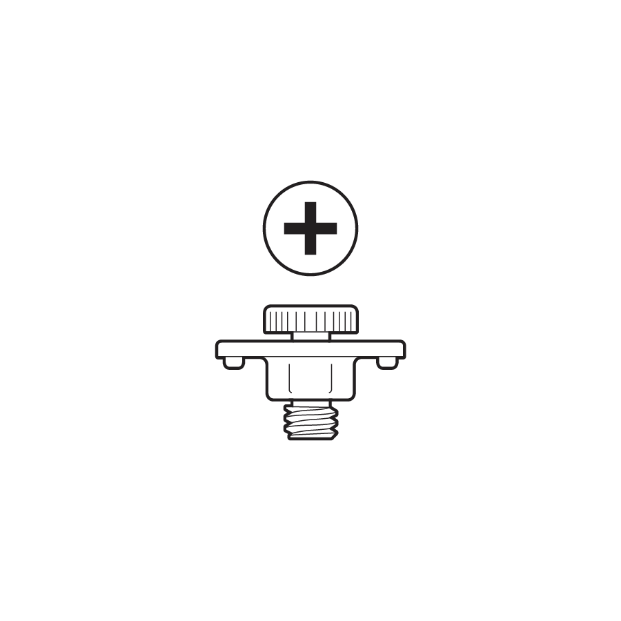 Illustration of included installation hardware, item B.