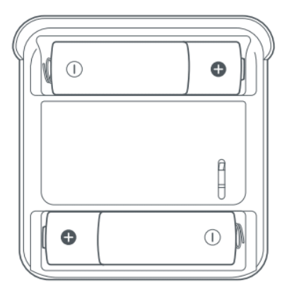 Motion Detector (2nd Generation) battery placement in cover.
