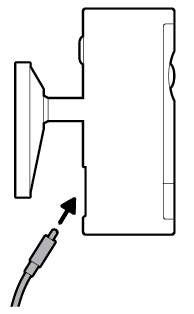 Illustration to show plugging the USB-C cable into the camera.