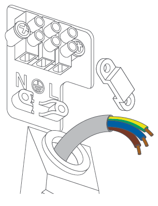 Loosen and remove one of the screws on the pressing plate and rotate it out of the way.