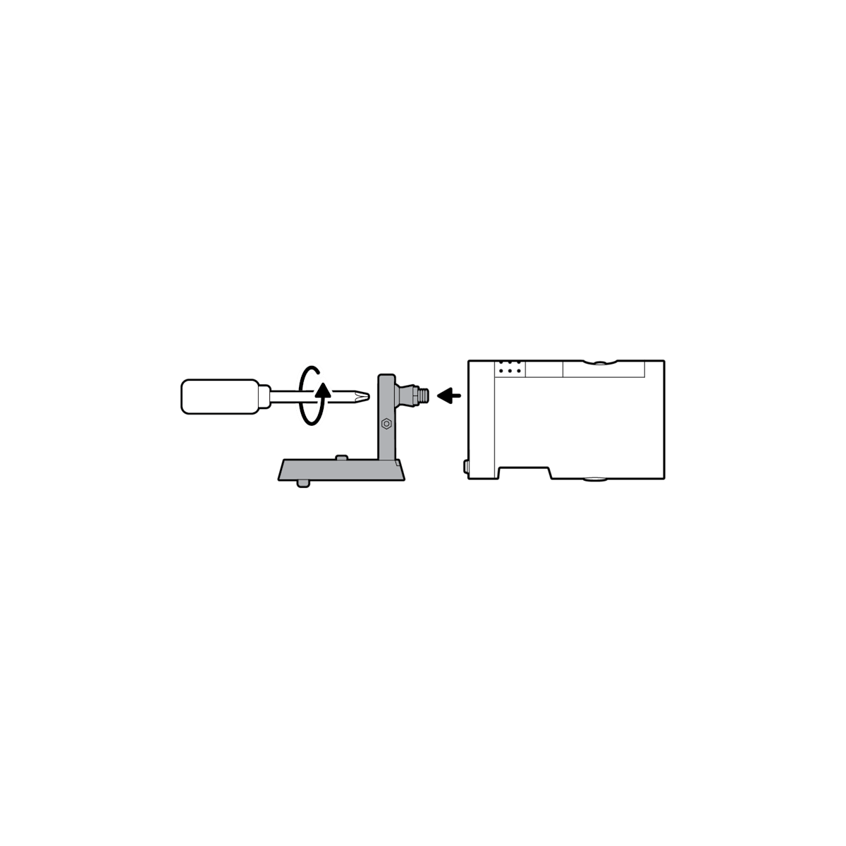 Illustration showing the removal of the security screw and battery cover.